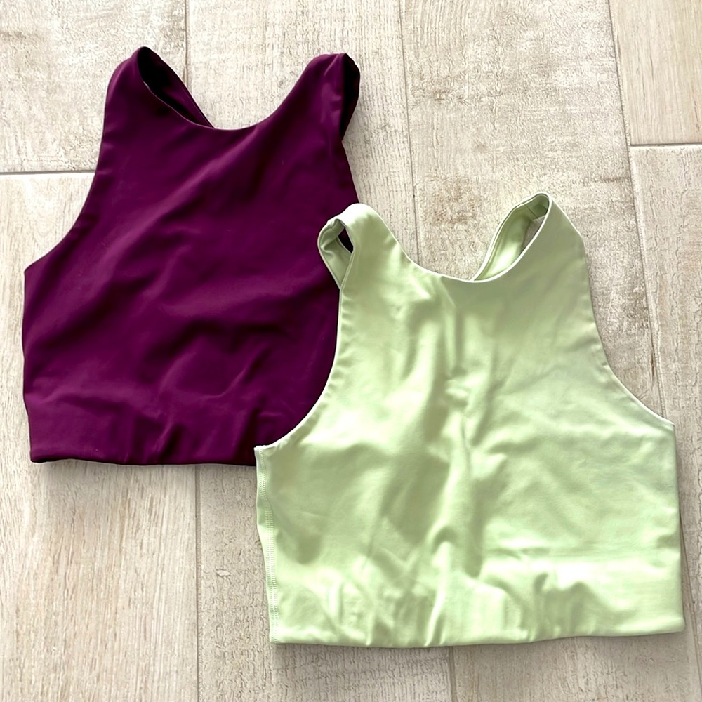 Girlfriend collective tanks/sports bras, size medium